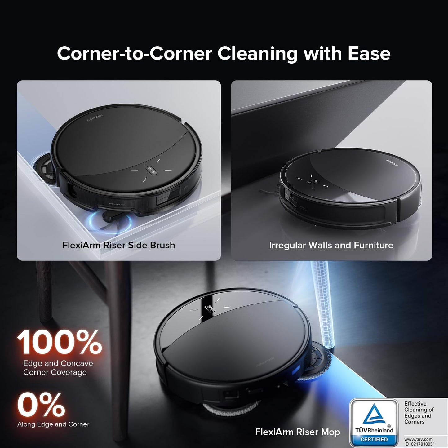 roborock Saros 10R Ultra Slim Robot Vacuum & Mop | 22,000Pa Suction | Zero Tangle | Self-Emptying