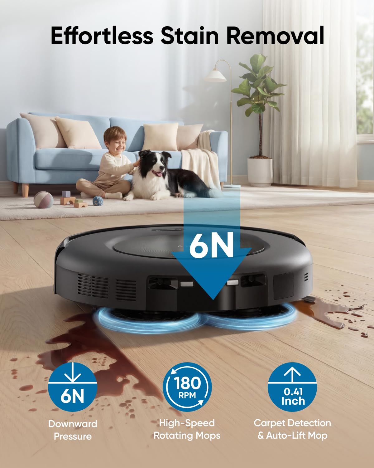 eufy Omni C20 Self-Emptying Robot Vacuum & Mop Combo with 7,000 Pa Suction & Auto Wash Station