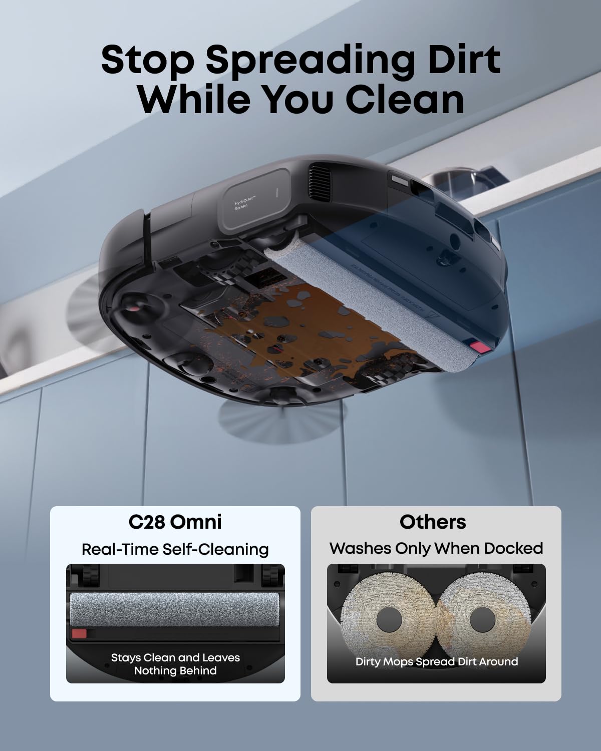 eufy C28 Self-Empty Robot Vacuum & Mop | 15,000Pa Suction, Zero-Tangle Brush, 75-Day Hands-Free Cleaning