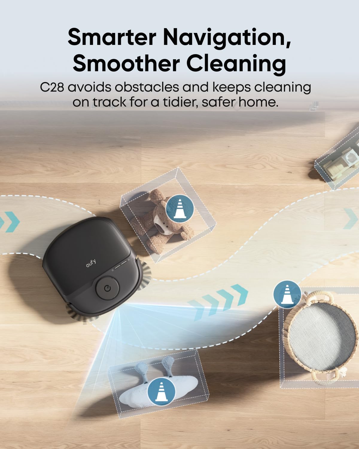 eufy C28 Self-Empty Robot Vacuum & Mop | 15,000Pa Suction, Zero-Tangle Brush, 75-Day Hands-Free Cleaning