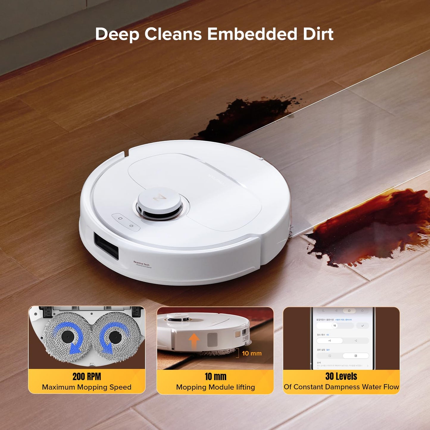 roborock Qrevo S5V Robot Vacuum & Mop – FlexiArm Edge Cleaning, 12,000Pa Suction, Zero-Tangle