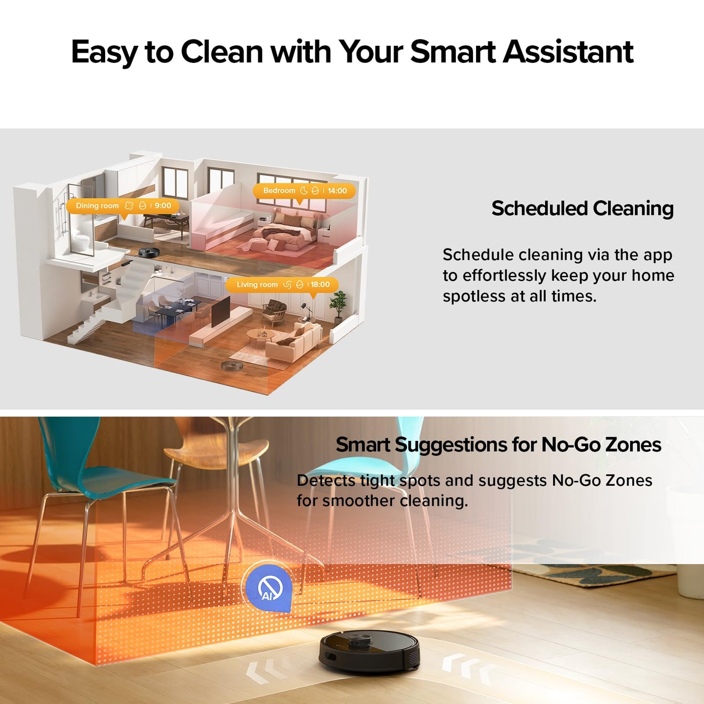 roborock Q7 M5+ Self-Empty Robot Vacuum & Mop with LiDAR Navigation & 10,000 Pa Suction