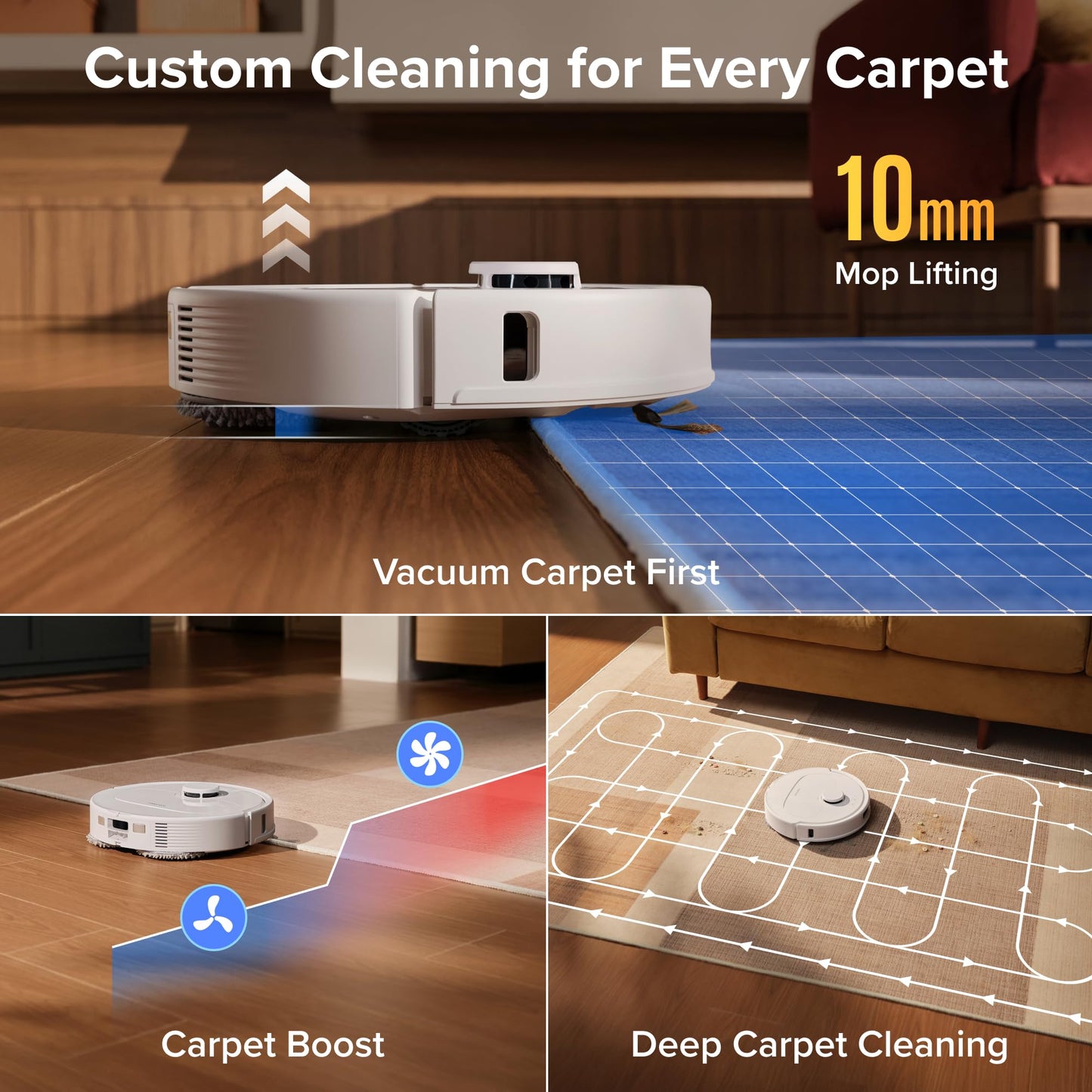roborock Qrevo S Pro Robot Vacuum & Mop with Self-Cleaning Dock – 18,500 Pa Suction, Zero-Tangle