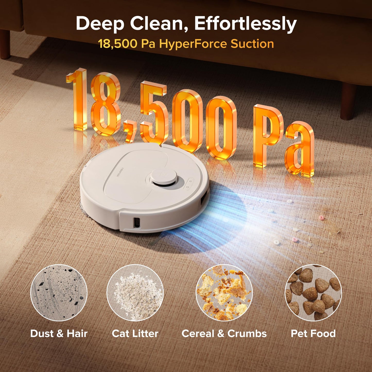 roborock Qrevo S Pro Robot Vacuum & Mop with Self-Cleaning Dock – 18,500 Pa Suction, Zero-Tangle