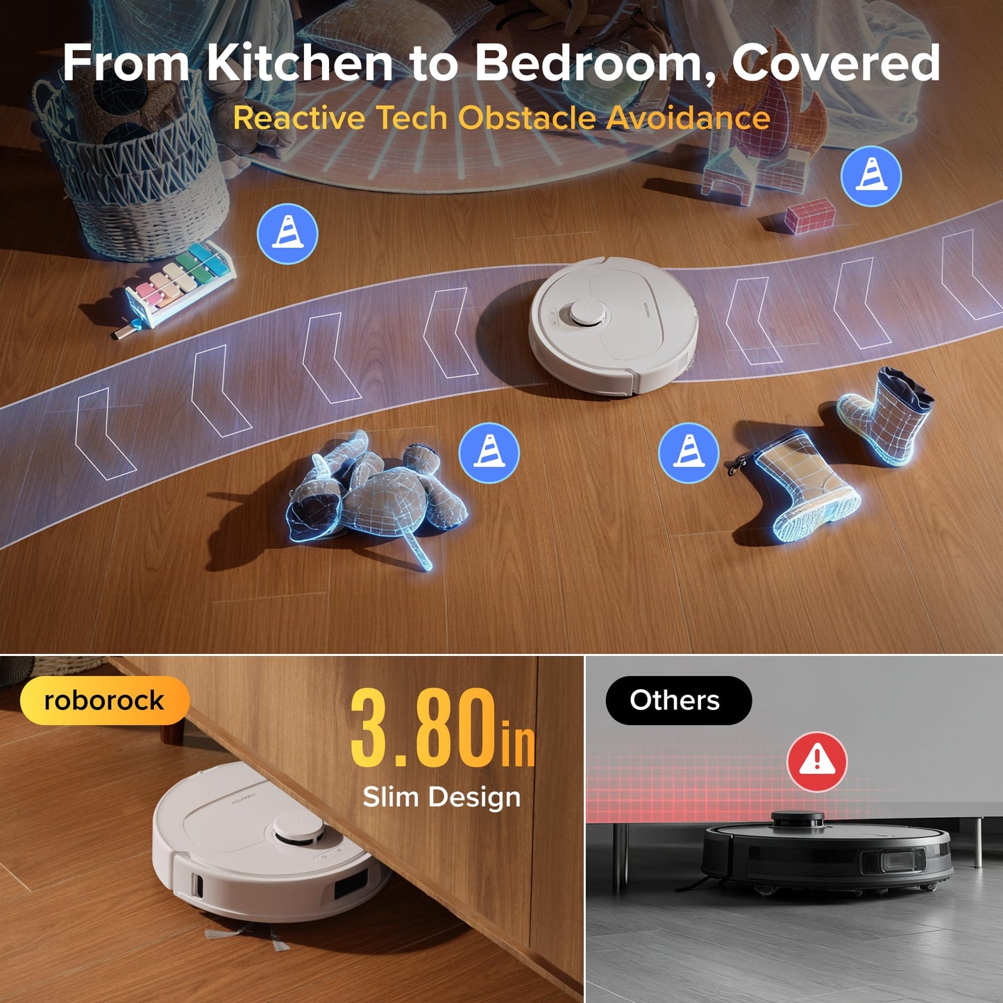 roborock Qrevo S Pro Robot Vacuum & Mop with Self-Cleaning Dock – 18,500 Pa Suction, Zero-Tangle