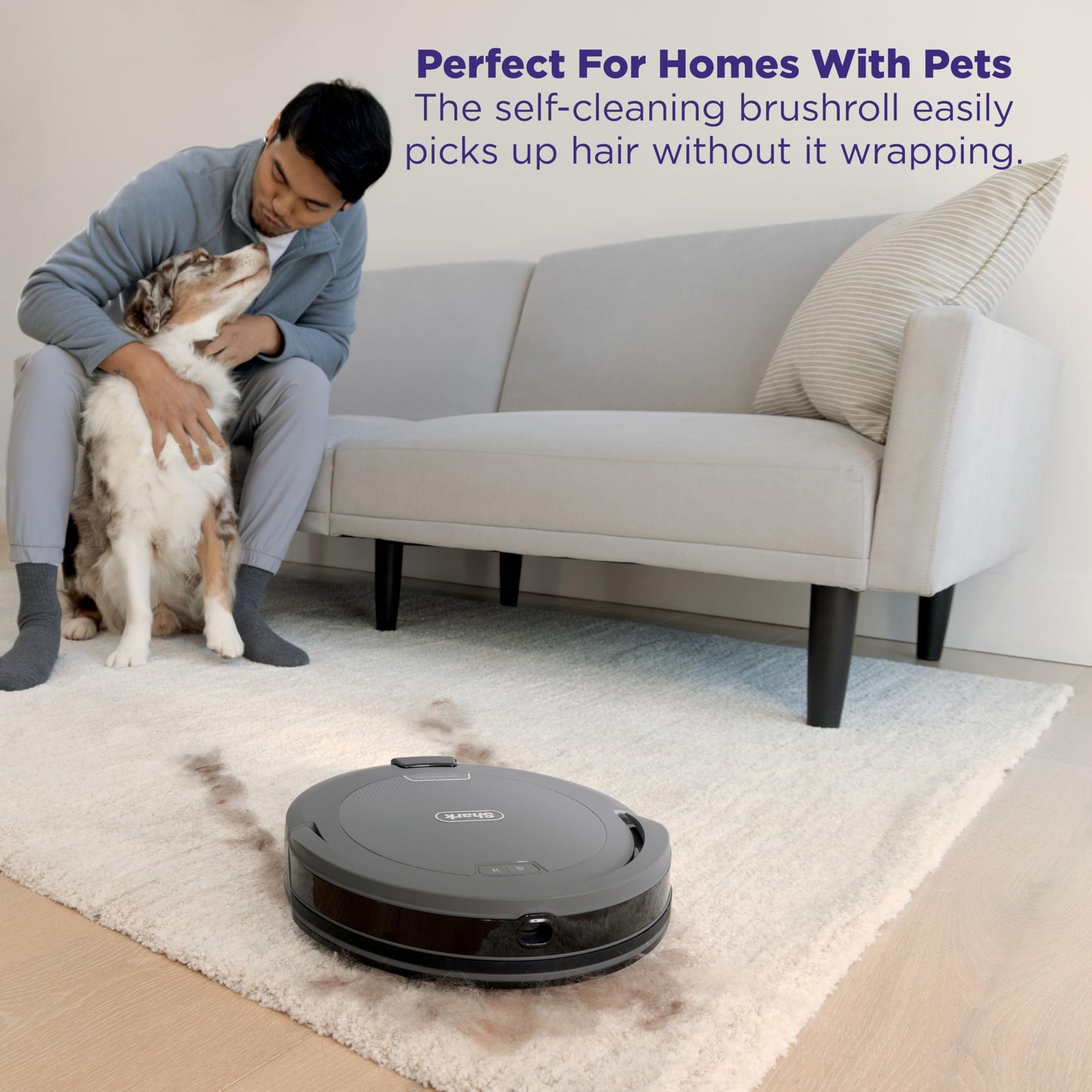 Shark Navigator Robot Vacuum with Self-Empty Dock & SmartPath Lidar Navigation - Gray