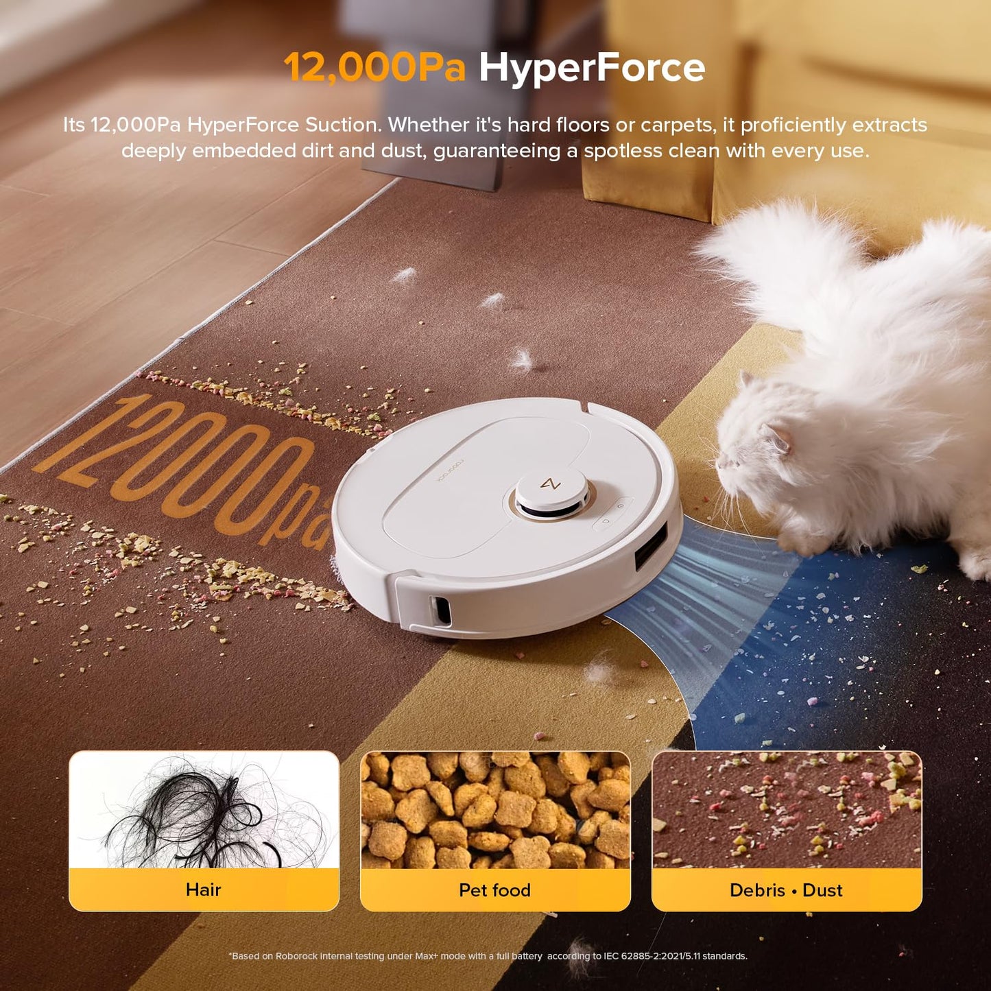 roborock Qrevo S5V Robot Vacuum & Mop – FlexiArm Edge Cleaning, 12,000Pa Suction, Zero-Tangle