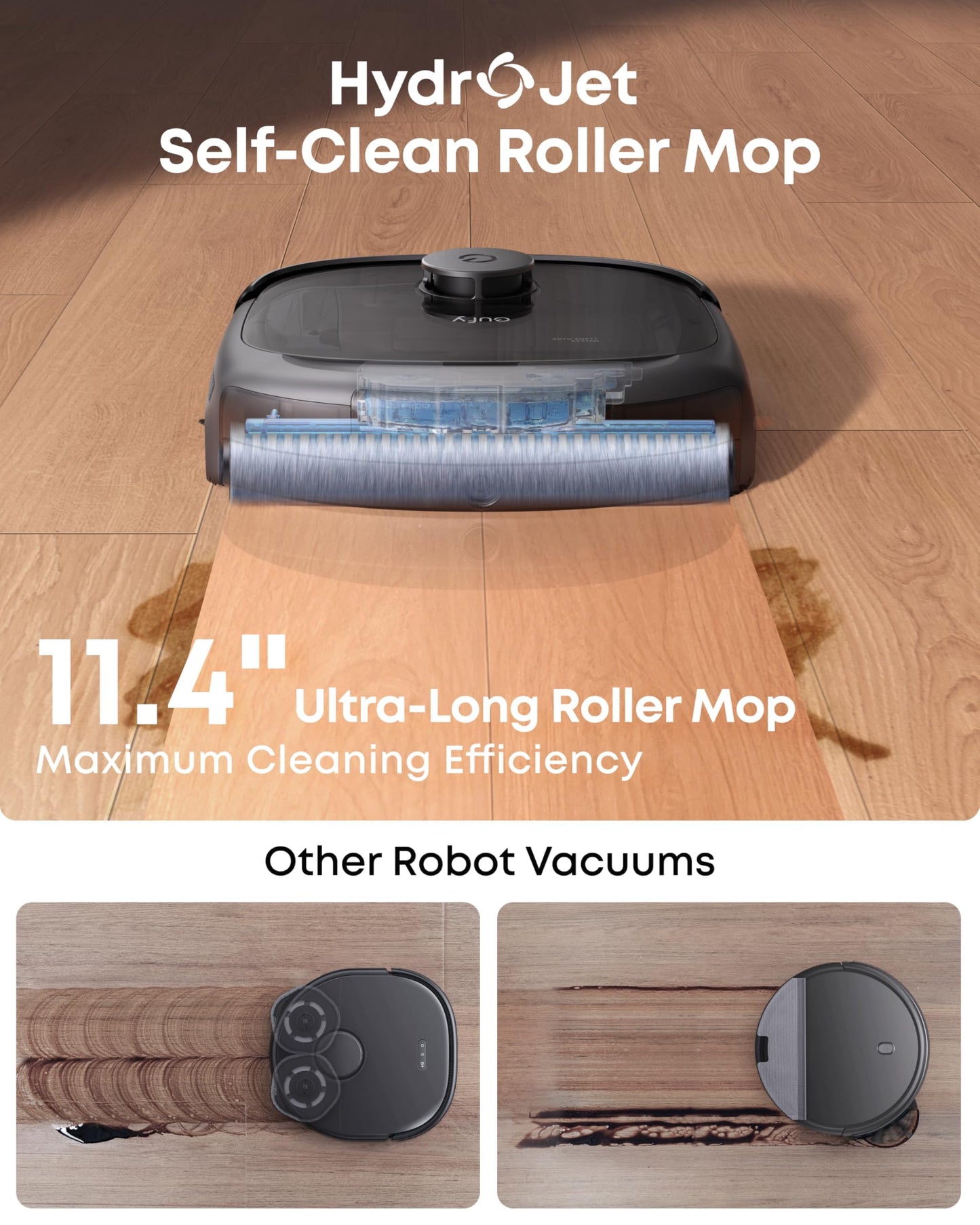 eufy E25 Robot Vacuum & Mop | 20,000Pa Suction, HydroJet Mop, Self-Emptying, CornerRover Arm for Edge Cleaning