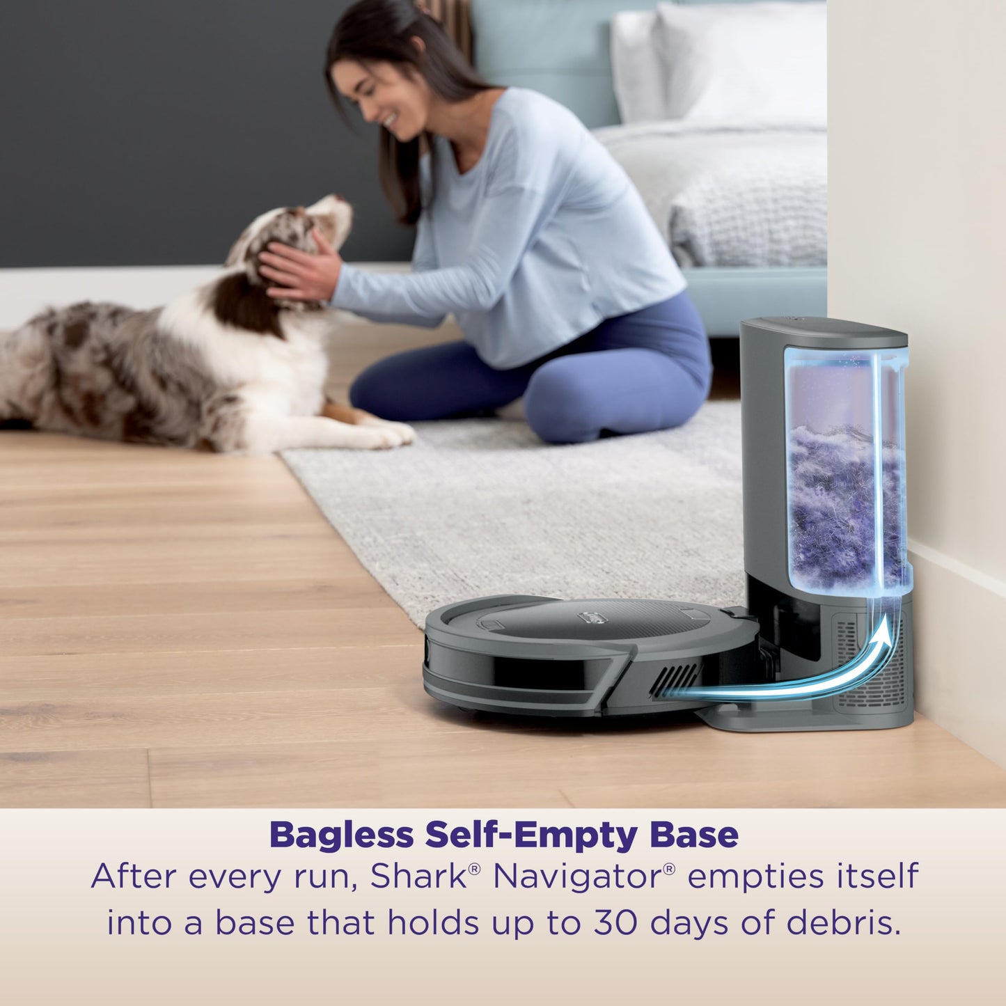 Shark Navigator Robot Vacuum with Self-Empty Dock & SmartPath Lidar Navigation - Gray