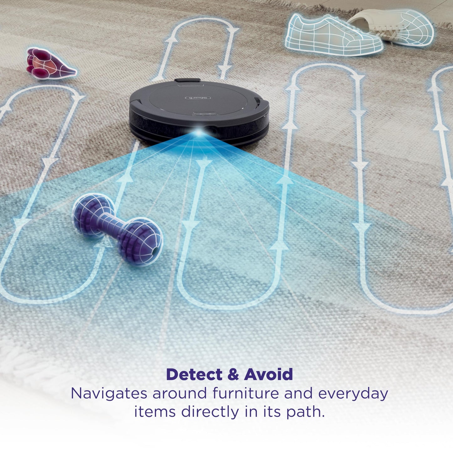 Shark Navigator Robot Vacuum with Self-Empty Dock & SmartPath Lidar Navigation - Gray